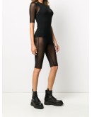short-sleeve sheer jumpsuit
