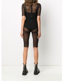 short-sleeve sheer jumpsuit