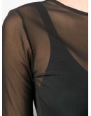 short-sleeve sheer jumpsuit