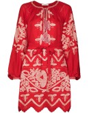 embroidered mini dress