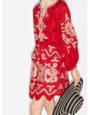 embroidered mini dress