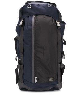 buckled multi-pocket backpack