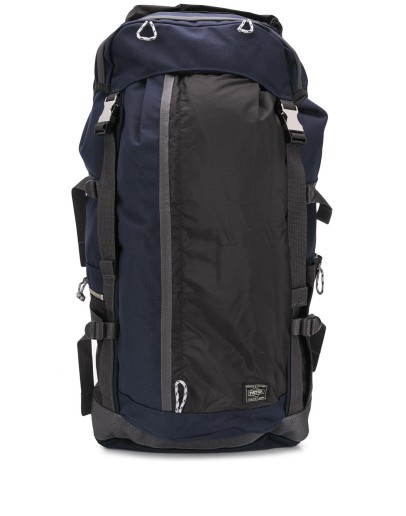 buckled multi-pocket backpack