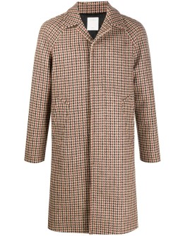 check single-breasted coat