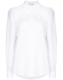 shirred puff-sleeve shirt