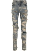 distressed-finish skinny jeans