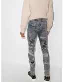 distressed-finish skinny jeans