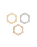 set of 3 gold-plated rings