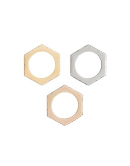 set of 3 gold-plated rings