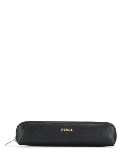 embossed logo make-up bag