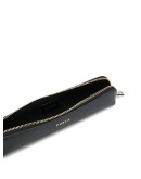 embossed logo make-up bag