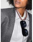 rose gold-tone glasses chain