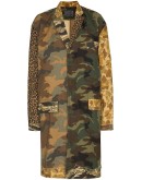multi-print single-breasted coat