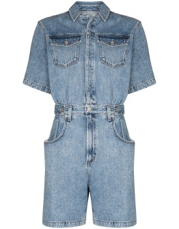 button-up denim playsuit