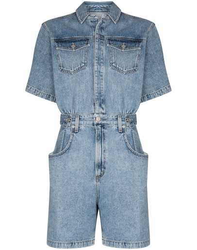 button-up denim playsuit