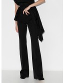 high-waisted wool trousers