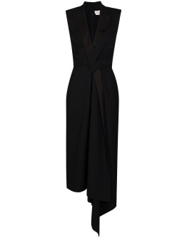 tailored asymmetric gown