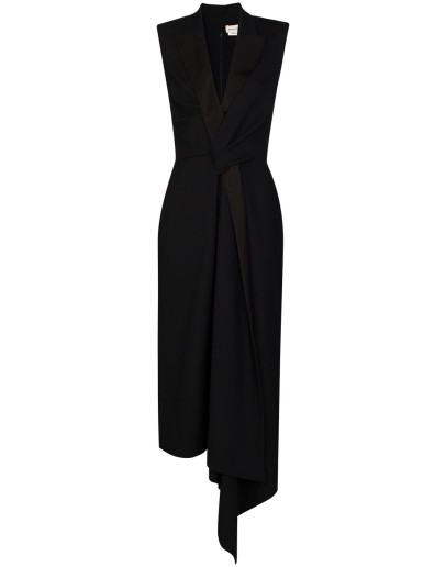 tailored asymmetric gown