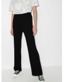 ribbed straight-leg trousers