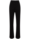 ribbed straight-leg trousers