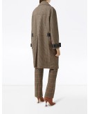 houndstooth check wool double-breasted coat