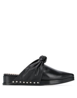 knot front stud detail mules