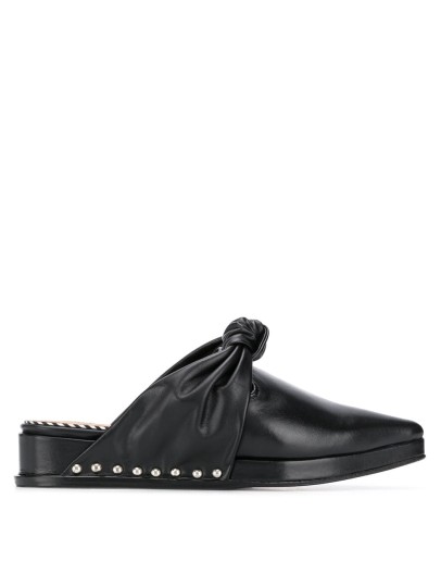 knot front stud detail mules