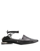 ankle tie hardware detail ballerinas