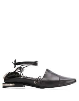 ankle tie hardware detail ballerinas