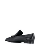 square-toe leather loafers