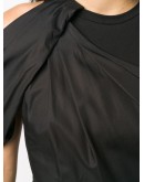 halterneck drape detail blouse