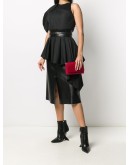 halterneck drape detail blouse