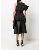 halterneck drape detail blouse