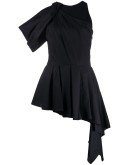 halterneck drape detail blouse
