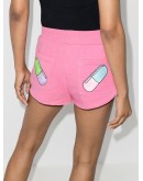 embroidered track shorts