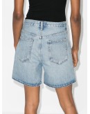 wrap waist denim shorts