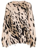 oversize cheetah jumper