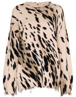 oversize cheetah jumper
