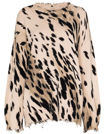 oversize cheetah jumper