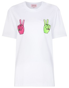 peace motif-print T-shirt