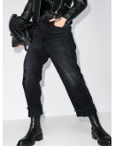 Crossover cropped jeans