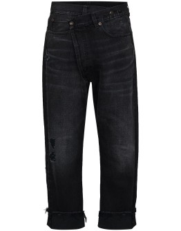 Crossover cropped jeans