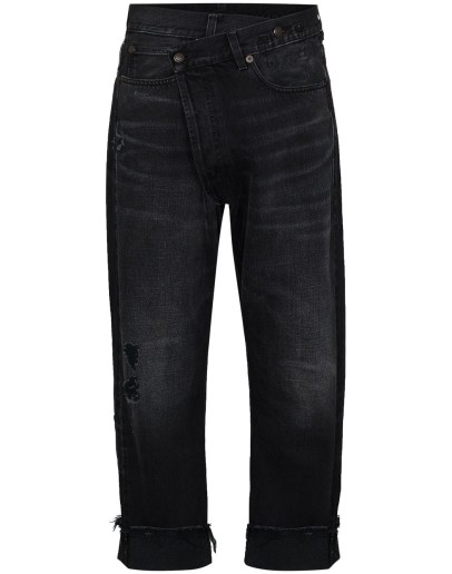 Crossover cropped jeans