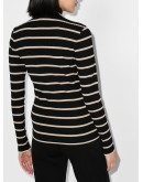 striped roll neck top