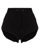 pill-print drawstring track shorts