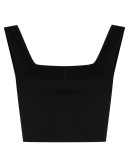 cropped square-neck top