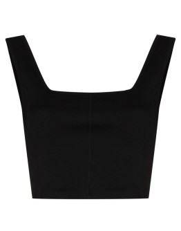 cropped square-neck top