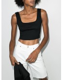 cropped square-neck top