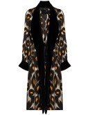 leopard-print robe coat