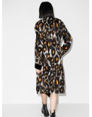 leopard-print robe coat